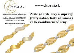 Zlaté náhrdelníky a súpravy Korai